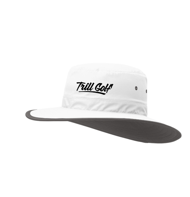 Trill Golf - NEW Bucket Hat - White/Grey