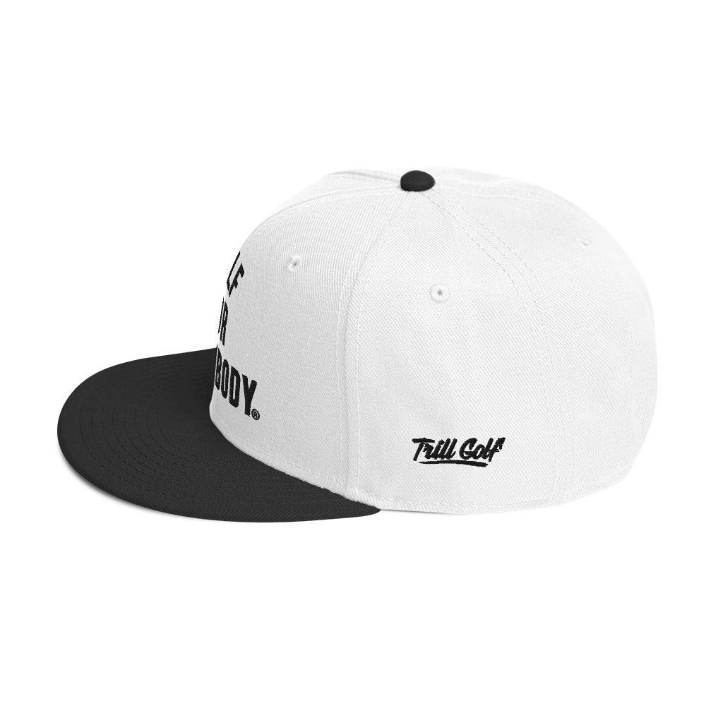 Golf For Everybody - Snapback Hat - White/Black
