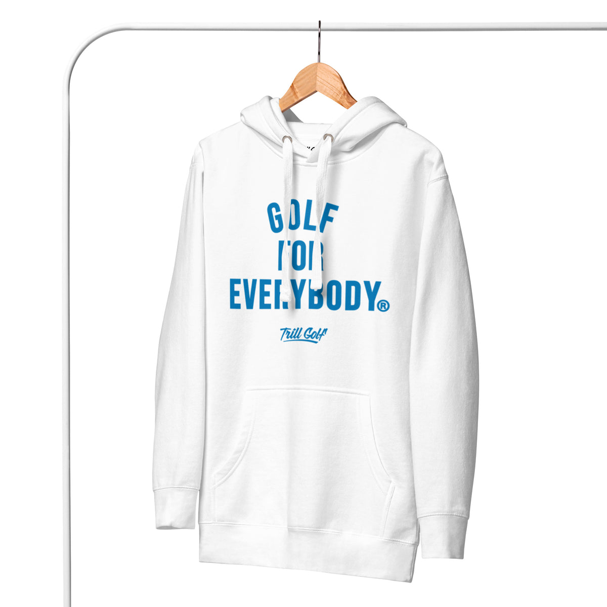 Trill Golf - Golf For Everybody Hoodie - White + Honolulu Blue
