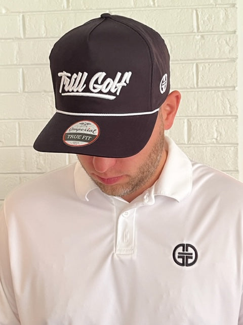 Trill Golf Rope Hat - Black/White Rope